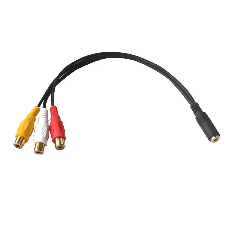 3 5 трехполюсный гнездо для 3RCA гнездовой разъем кабель AV DC3.5 аудио видео Лотос