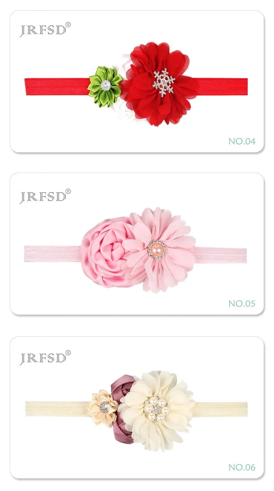 JRFSD новая милая повязка на голову Новорожденный цветок ленты для волос Детские Цветок Корона аксессуары для волос для девочек H007