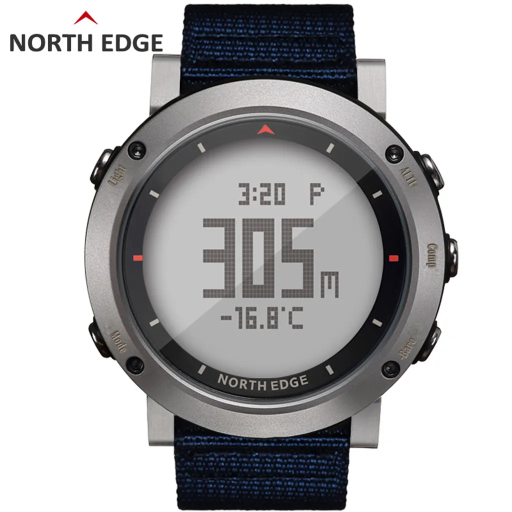 North Edge Алтай Спорт Смарт открытый компас наручные часы задний светильник для рыбалки