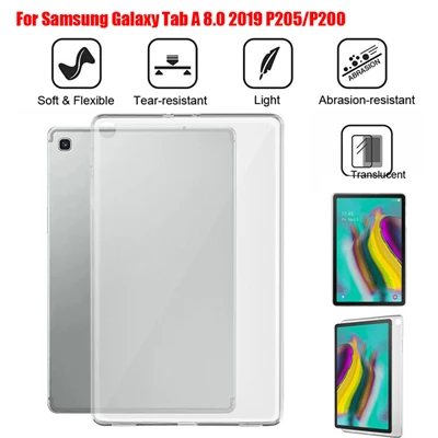 8.0 inch P205 P200 Задняя крышка для планшета для Samsung Galaxy Tab S5e T720 T725/Tab A SM-T510/515 Tab A P205/P200 TPU гель кремний чехол s30 - Цвет: 8.0 inch P205 P200
