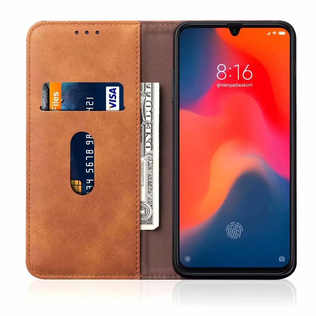 Винтажный кожаный флип-чехол для Xiaomi Mi 9 9T 9tpro чехол-кошелек роскошный Магнитный чехол-книжка с подставкой для карт Повседневный чехол для телефона