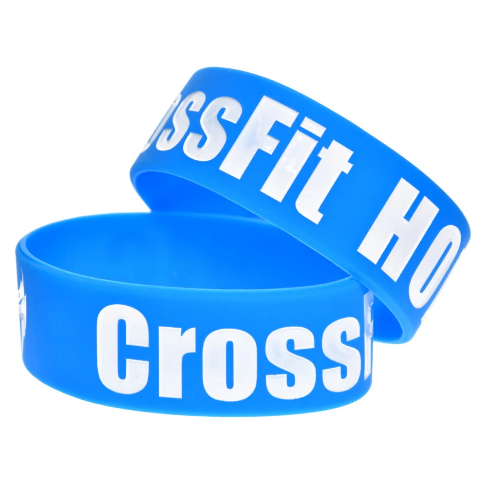 

OBH 25PCS Crossfit Holic Silicone Rubber Wristband One Inch Wide for Sports