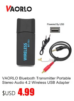 VAORLO Bluetooth передатчик ТВ-наушники 4,0 низкая задержка многоточечный стерео аудио адаптер для MP3 PC ТВ наушники со спикером