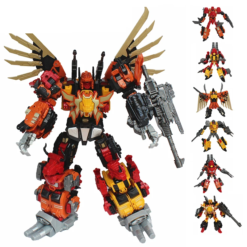 JinBao трансформация фигурки G1 MMC Predaking Feral Rex Predacons 6в1 негабаритных Обновление издание робот розничная boxToys