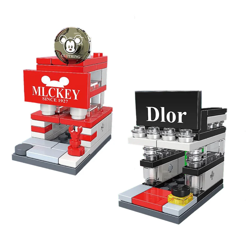 6 шт. Детский конструктор уличный город|Блочные конструкторы| |