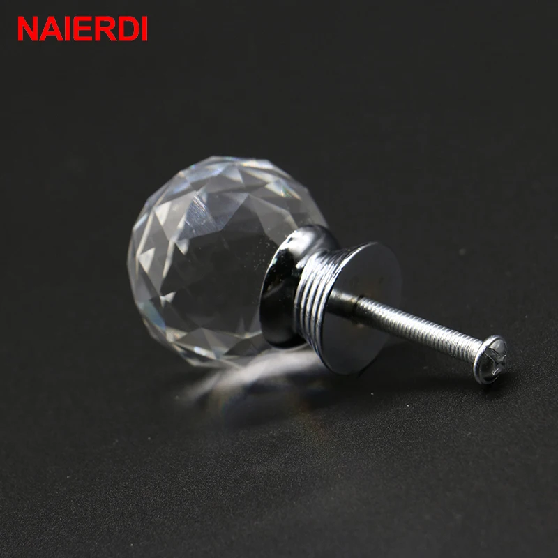 10 шт. NAIERDI дизайнерские стеклянные ручки для шкафа выдвижные кухонного 20 30 мм|glass