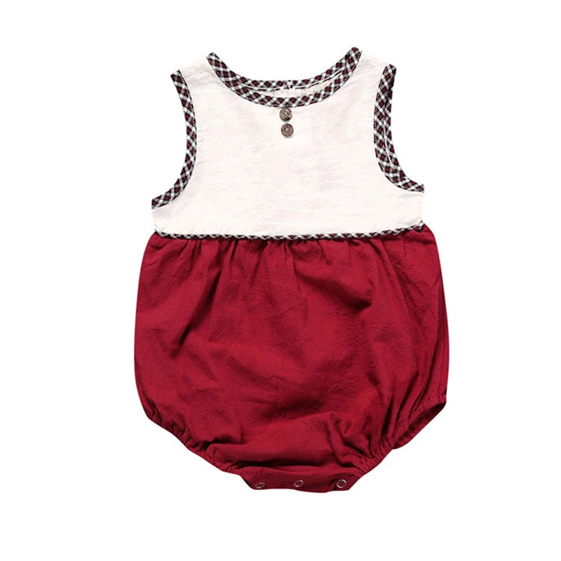 Модные комбинезоны для новорожденных хлопковый жилет маленьких девочек цвет