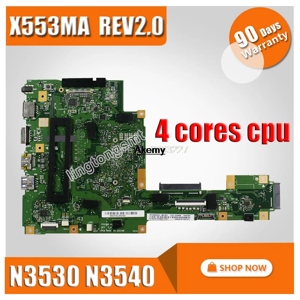 X553MA материнская плата N3530 N3540 для ASUS A553M D553M F553M K553M X503M Материнская плата ноутбука X553MA материнская плата X553MA материнская плата