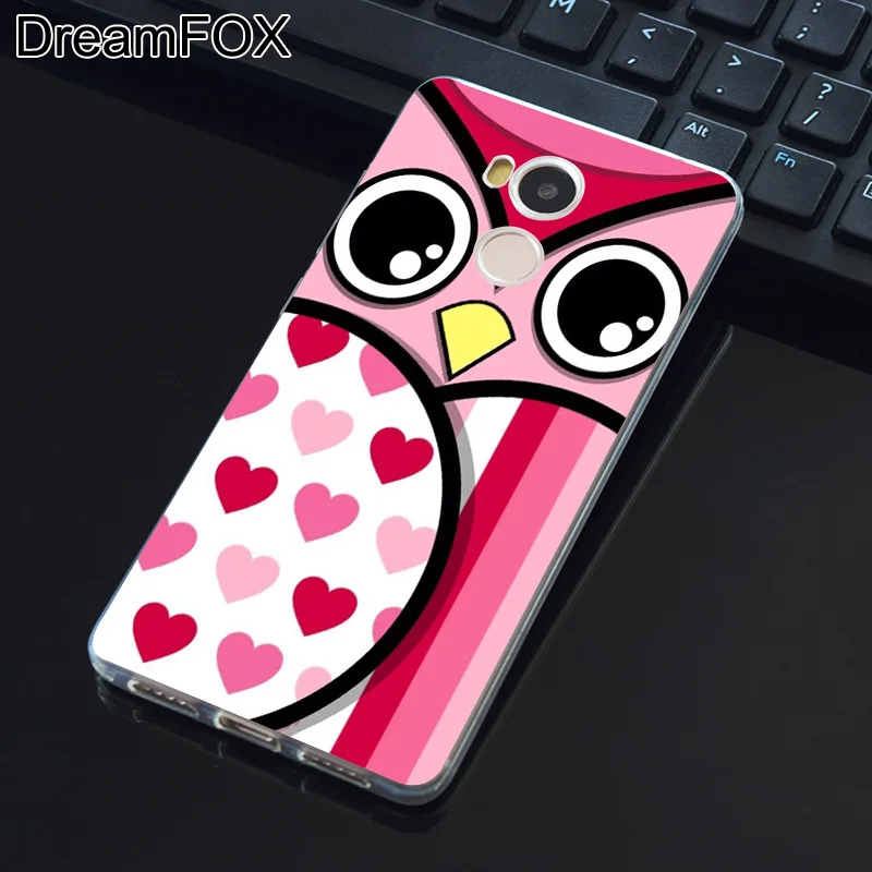 DREAMFOX L414 Cute Cartoon Owl Soft TPU Silicone Case Cover For Xiaomi Redmi Note 3 4 4X 5 5A 6 7 Pro Global |