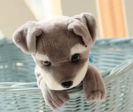 Grey Schnauzer Милый плюшевый чехол для карандашей с собачкой, Новинка kawaii, чехол для карандашей с собачкой для детей, плюшевый школьный пенал с животными - Цвет: Grey Schnauzer