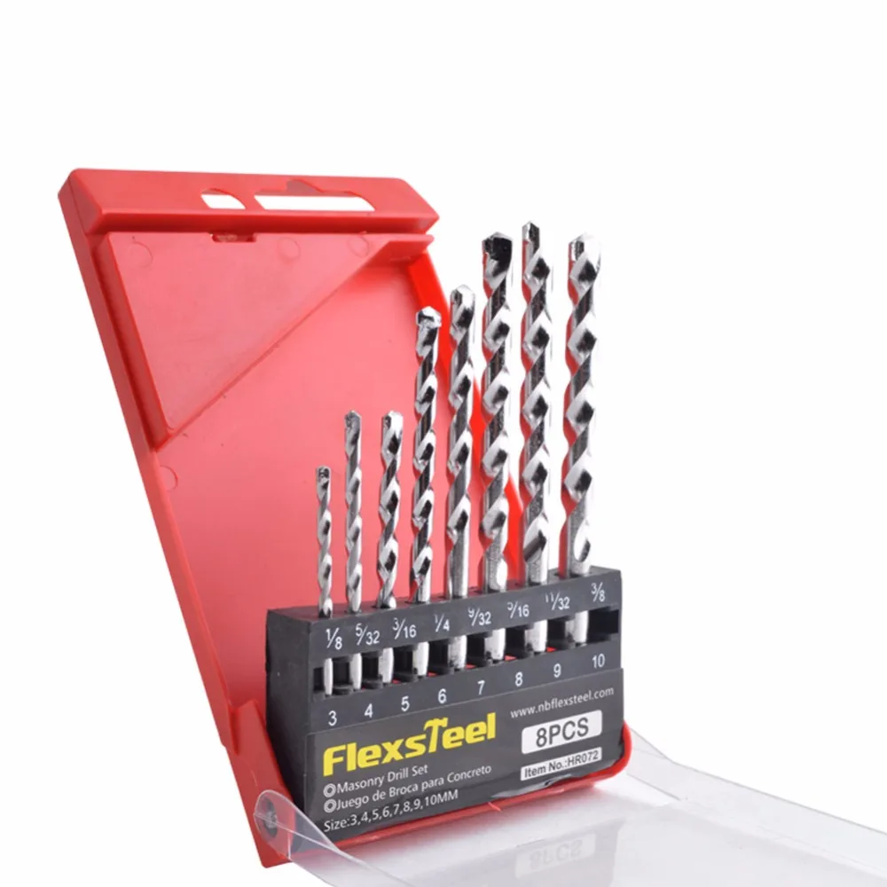 Набор сверл из 8 частей легированной стали набор для сверления бетона |