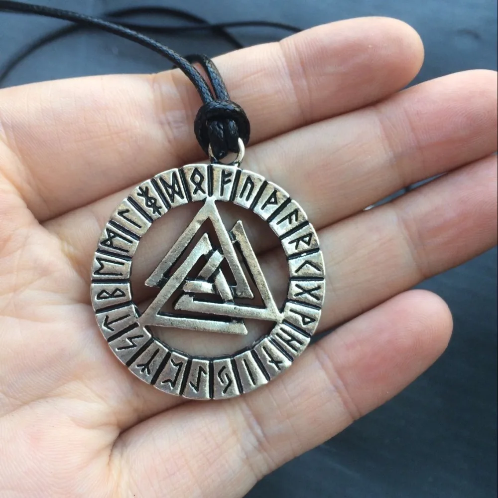 Nordic Vikings Rune Amulet Pendant Necklace Viking Knot Original pendant necklace Talisman jewelry | Украшения и аксессуары