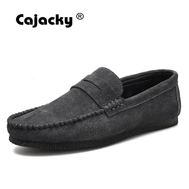 Cajacky New Men Loafers Suede Leather Fashion Shoes Lazy Male Penny Dress Mocasines Hombre Slip On Driving | Обувь