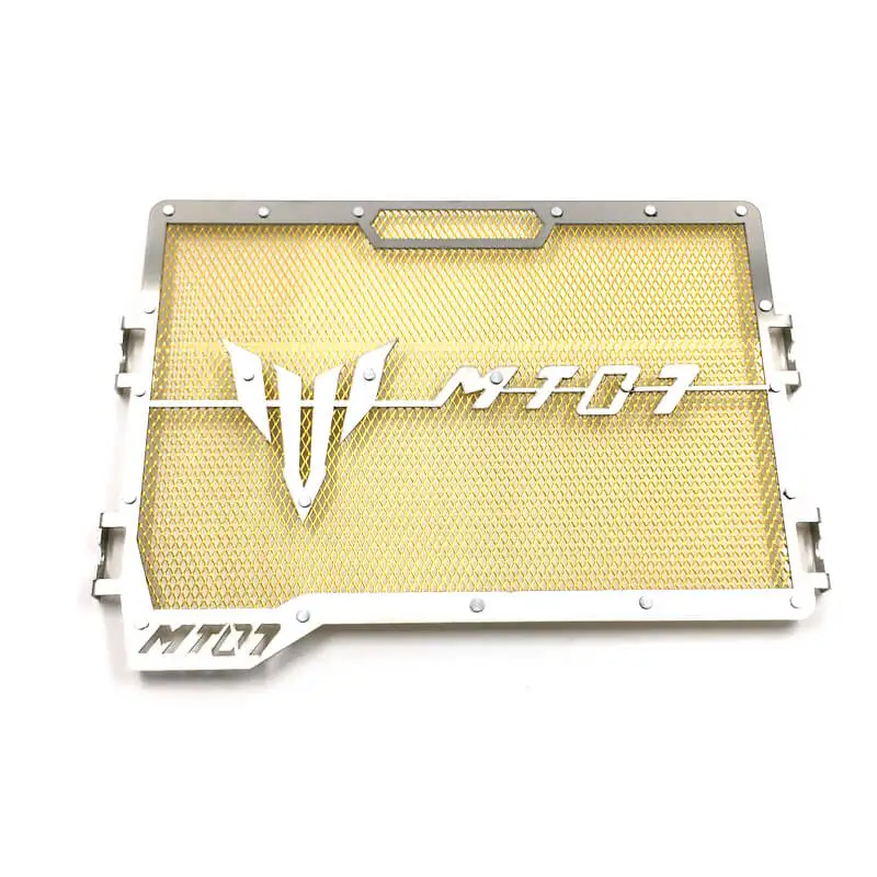 Gold Для Yamaha MT07 мотоцикл из нержавеющей стали радиатор Защитная крышка гриль решетка протектор MT-07 15 16 17 18 19 - Цвет: Gold