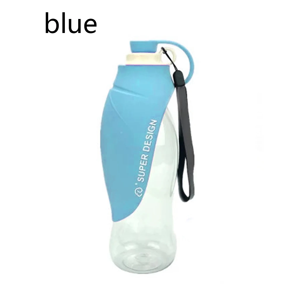 blue 580 мл портативная бутылка для воды для собак, силиконовая Мягкая Дизайнерская Дорожная собачья миска для щенков, кошек, для питья на открытом воздухе, диспенсер для воды для домашних животных - Цвет: blue