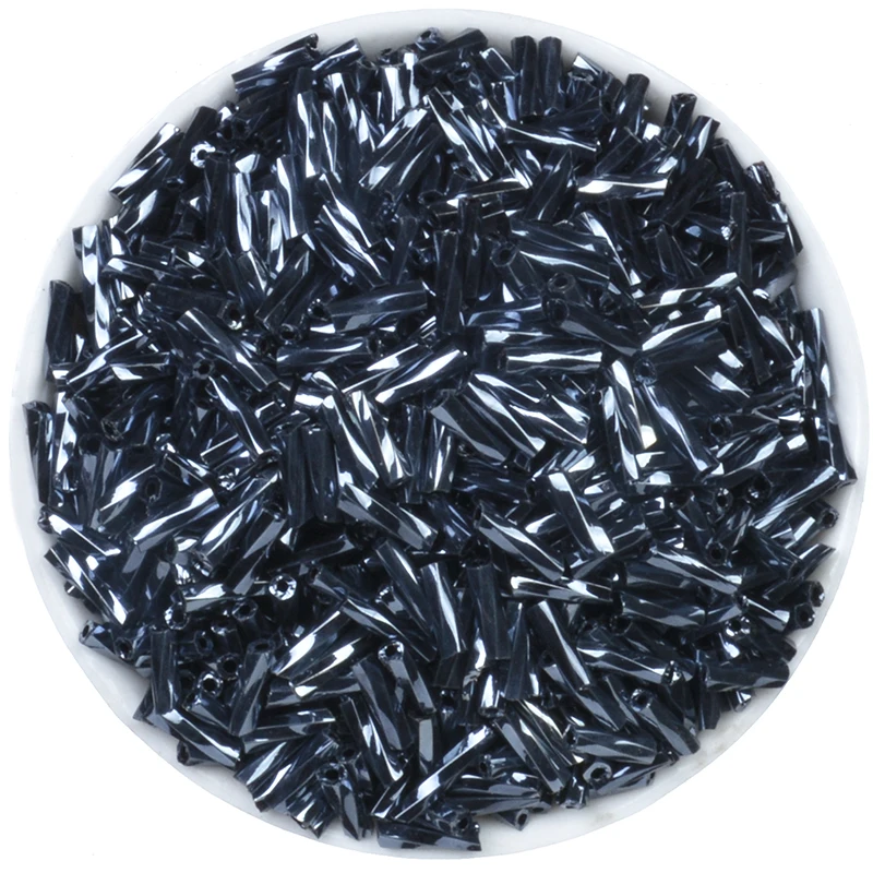 Silver Lined 2x6mm 500pcs Glass Seed Small Tube Jewelry Making DIY Bugle Bead Gold Black 3Color Mixed | Украшения и аксессуары