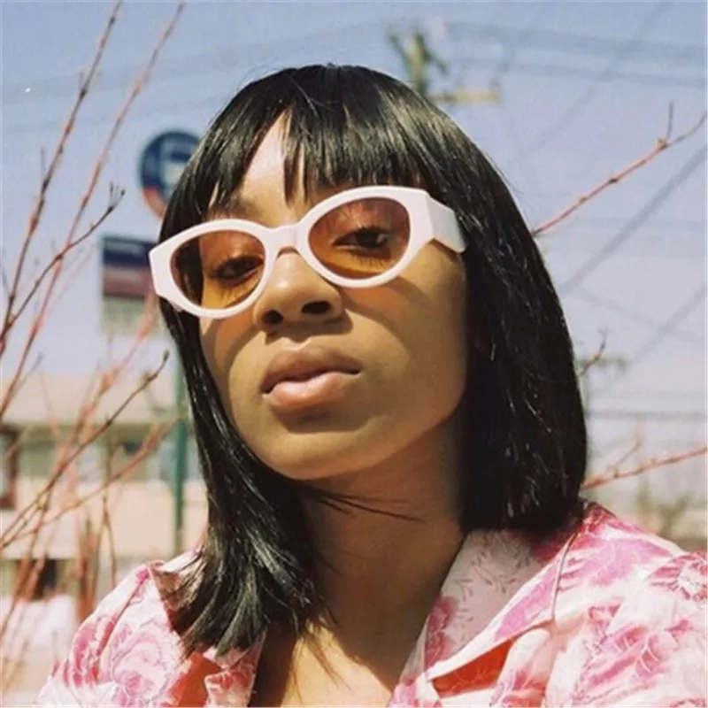 MINCL/модные маленькие солнцезащитные очки для женщин плоская подошва 2018 милые