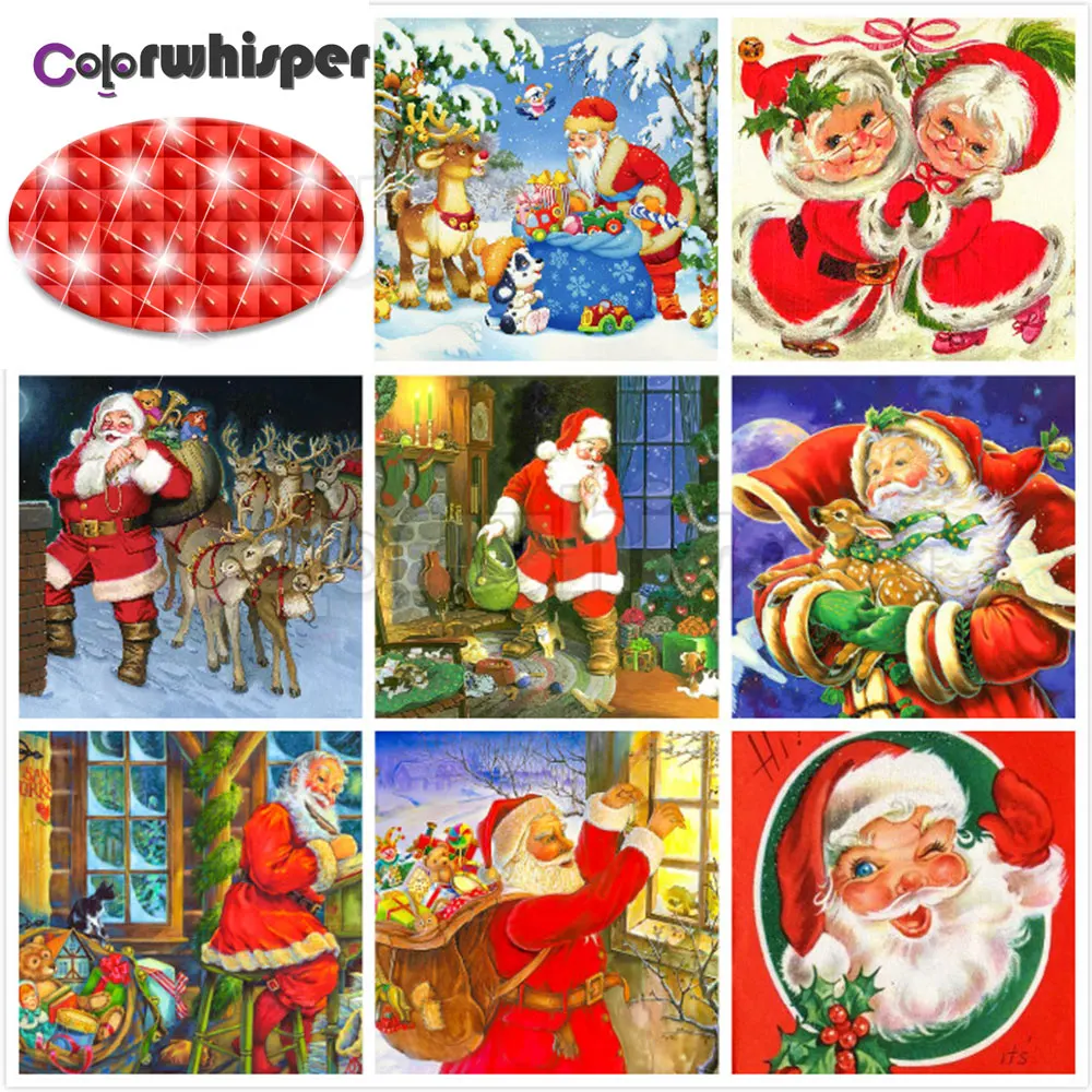 ColorWhisper алмазная краска полная квадратная/круглая живопись Рождественские