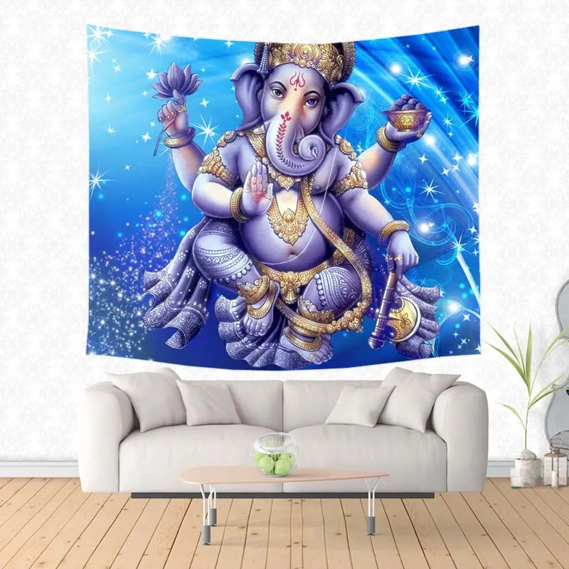 2 Ganesha Of Hinduism Lord полиэстер прямоугольный гобелен DIY ковер на стену Коврик для йоги коврик для пикника украшения дома спальни - Цвет: 2