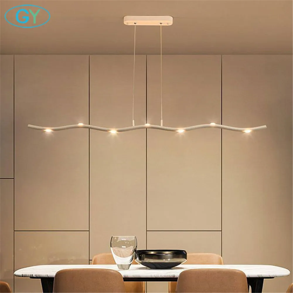 Ресторан люстра led длинная полоса света простой современный офис студия гостиная