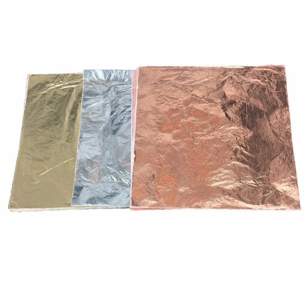 Фольга с имитацией золота (меди) красной меди серебра (алюминия) 100 шт. одного