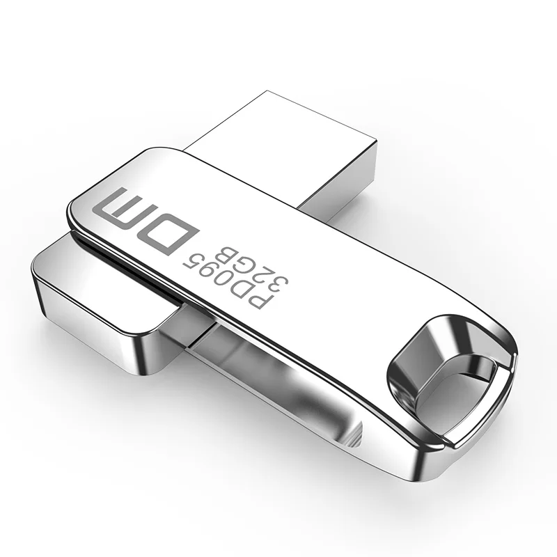 Флеш-накопитель USB2.0 super speed PD095 8G 16G 32GB 64GB металлический корпус с отверстием для ключа