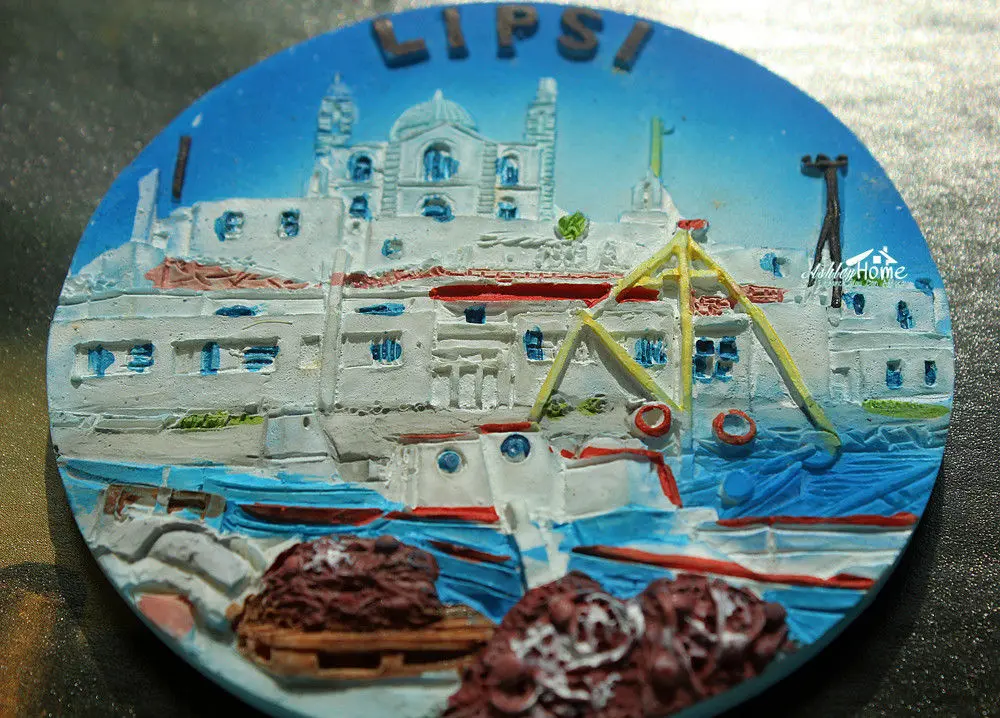 Праздник на острове липси Греция туристический дорожный сувенир 3D резиновый