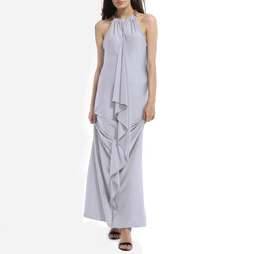 Для женщин летнее платье в богемном стиле без рукавов Свободные расклешенные