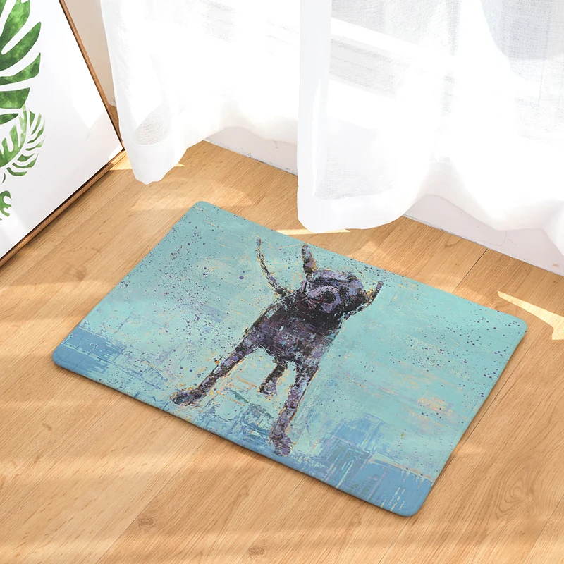 Коврики для дверей с водопоглощающим эффектом цветные тропические коврики