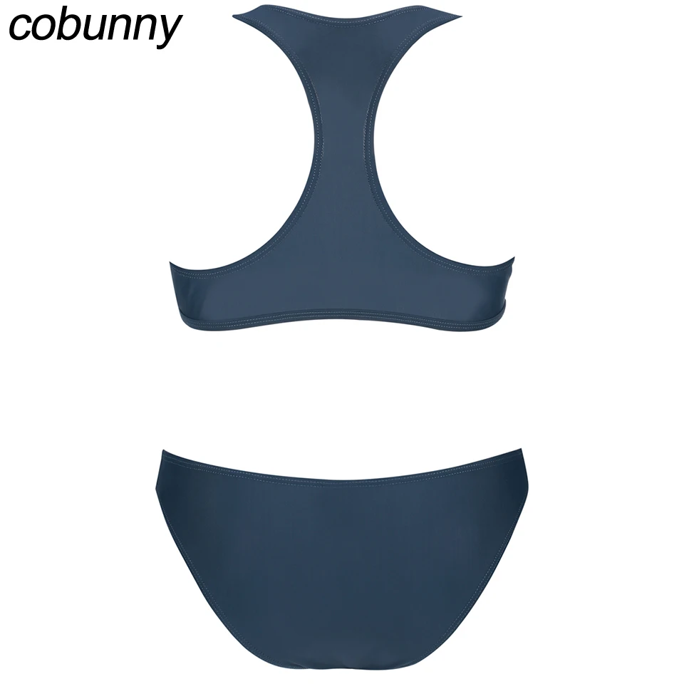 Cobunny бандо комплект бикини 2018 для женщин купальники малышек Твердые Мягкий Топ
