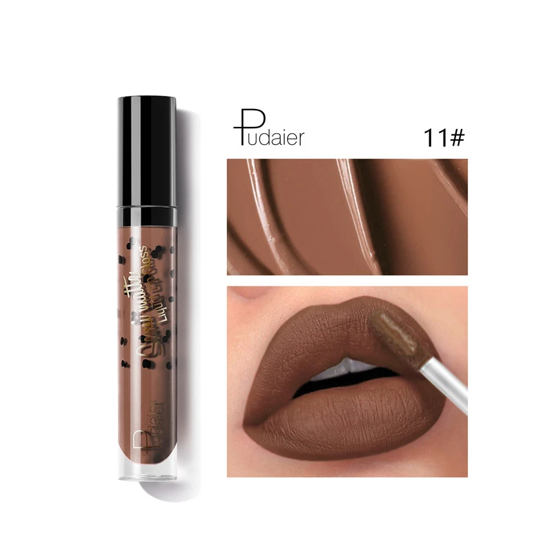 11 12 цветов матовая помада для губ Глянцевая жидкость водостойкая Помада Увлажняющий блеск для губ Batom макияж красный макияж декоративная косметика - Цвет: 11