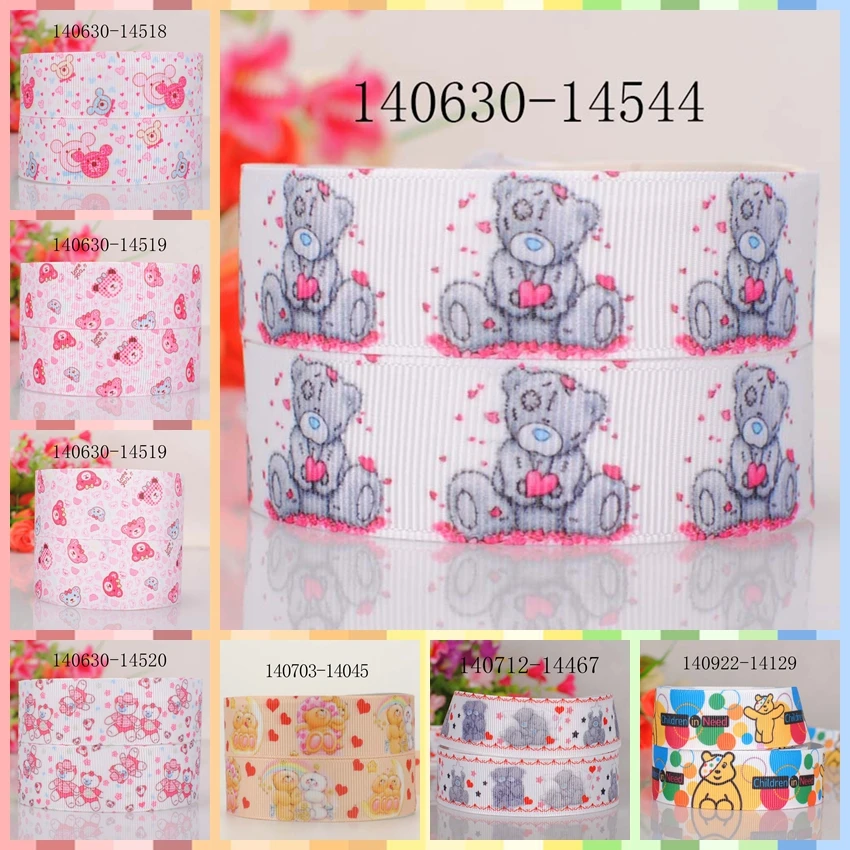 10 ярдов разные размеры лента с рисунком милого медведя из мультфильма печатная