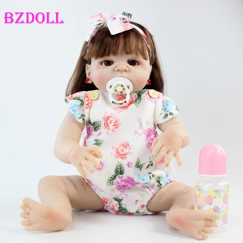 BZDOLL прекрасный 22 &quotполный Силиконовый новорожденный девочка водонепроницаемый