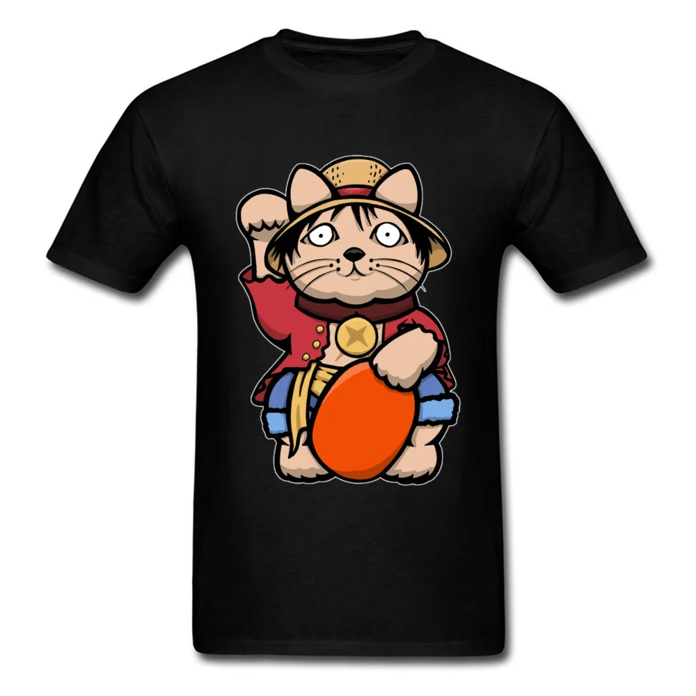 Lucky Cat Футболка мужская Луффи пират цельная футболка XS мужские Забавные футболки