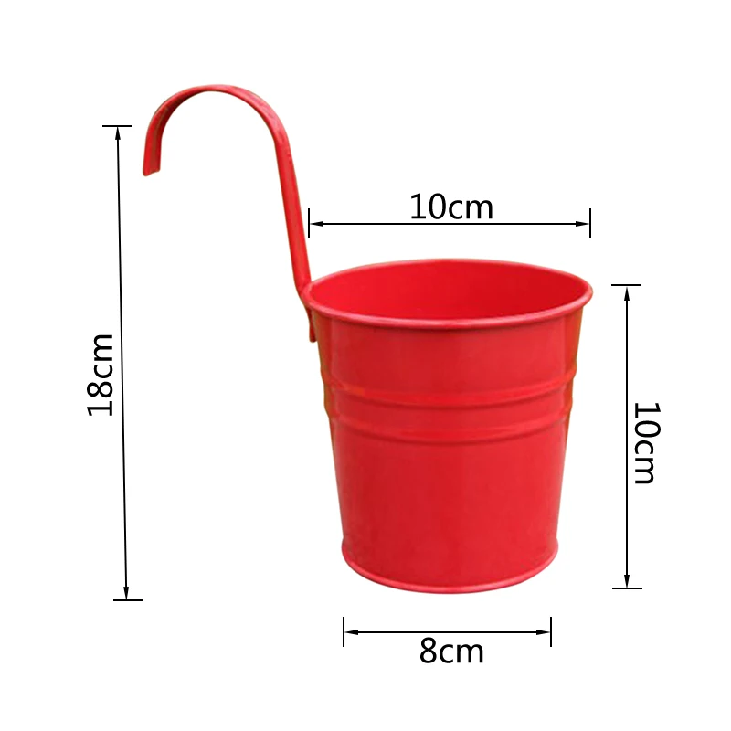 Металлические ведра для крючков в виде цветов 1 шт. балконные горшки садовый ящик