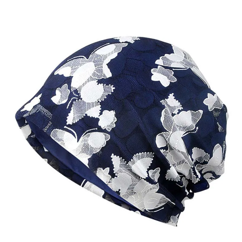 Blue Beanies Гольф Спортивная Кепка полое хлопковое кружево, цветок уличная дышащая эластичная летняя Солнцезащитная пляжная шляпа рыболовное солнцезащитное снаряжение - Цвет: Blue
