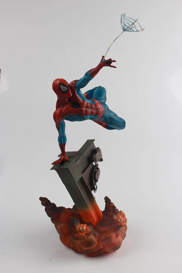 red no retail box Фильм Marvel Человек-паук 3 и черный Человек-паук тьма Статуя Фигурка модель игрушки - Цвет: red no retail box