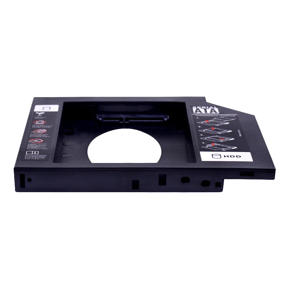 Пластик SATA 3 0 2nd жесткий диск SSD HDD Caddy 12 7 мм для 2 5 &quot2 ТБ чехол ноутбука DVD ROM