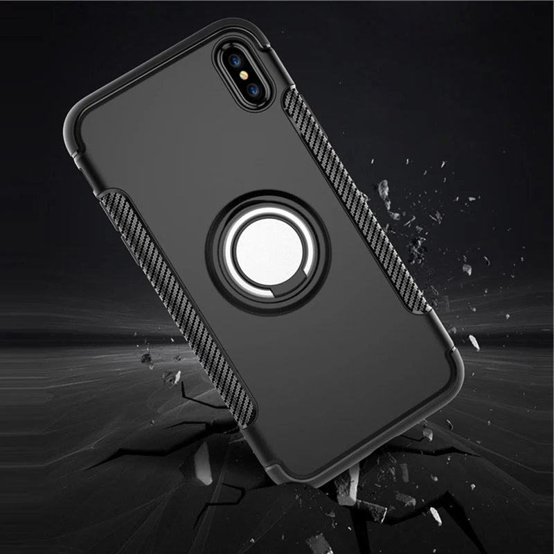 Роскошный армированный металлический магнитный чехол для iPhone X чехлы 6S 7 5S 8 Plus 360