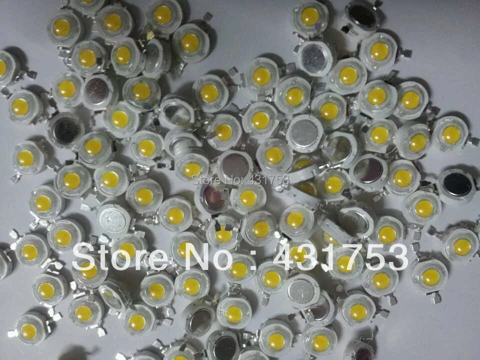 Бесплатная доставка 100 шт./лот светодиодный чип высокой мощности 1 Вт 3 0 4 лм 2700 3200 в