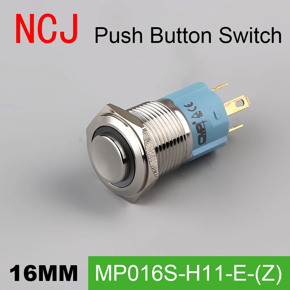 NCJ 16 мм Металл кнопочный переключатель IP67 поддерживается альтернативный и кнопка