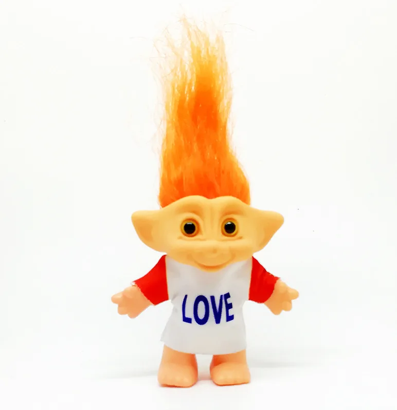 10 см фигурки кукол троллей Русс LOVE лучшие друзья LUCKY FOREVER белая футболка для детей