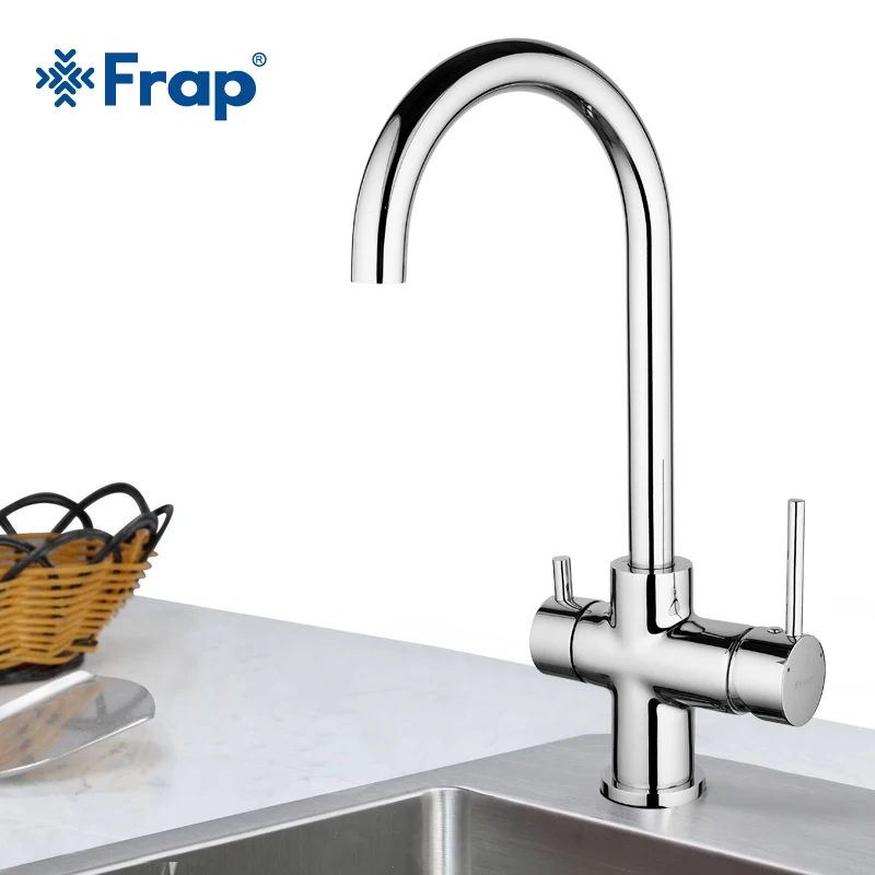 Frap хромированный кухонный кран для раковины с функцией очистки воды смеситель
