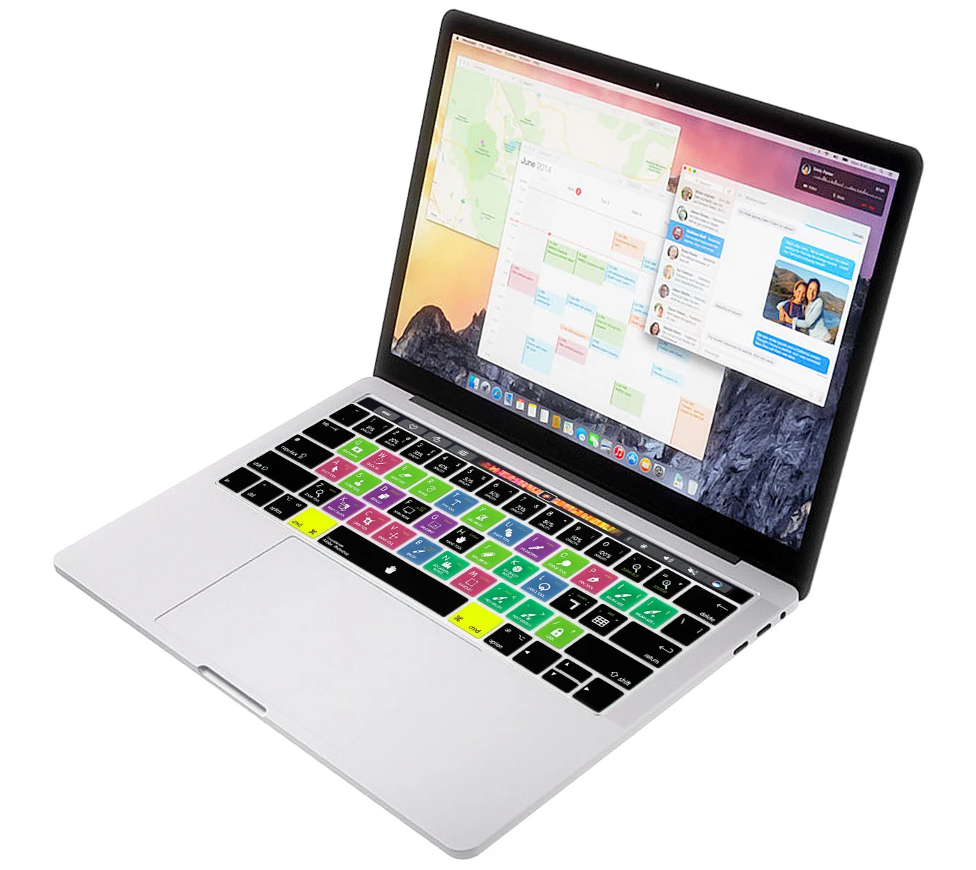 HRH фотошоп PS ярлыки горячие клавиши силиконовые клавиатуры Чехлы для Macbook Pro 1" A1706 A1989 15" A1707 A2159 с сенсорной панелью