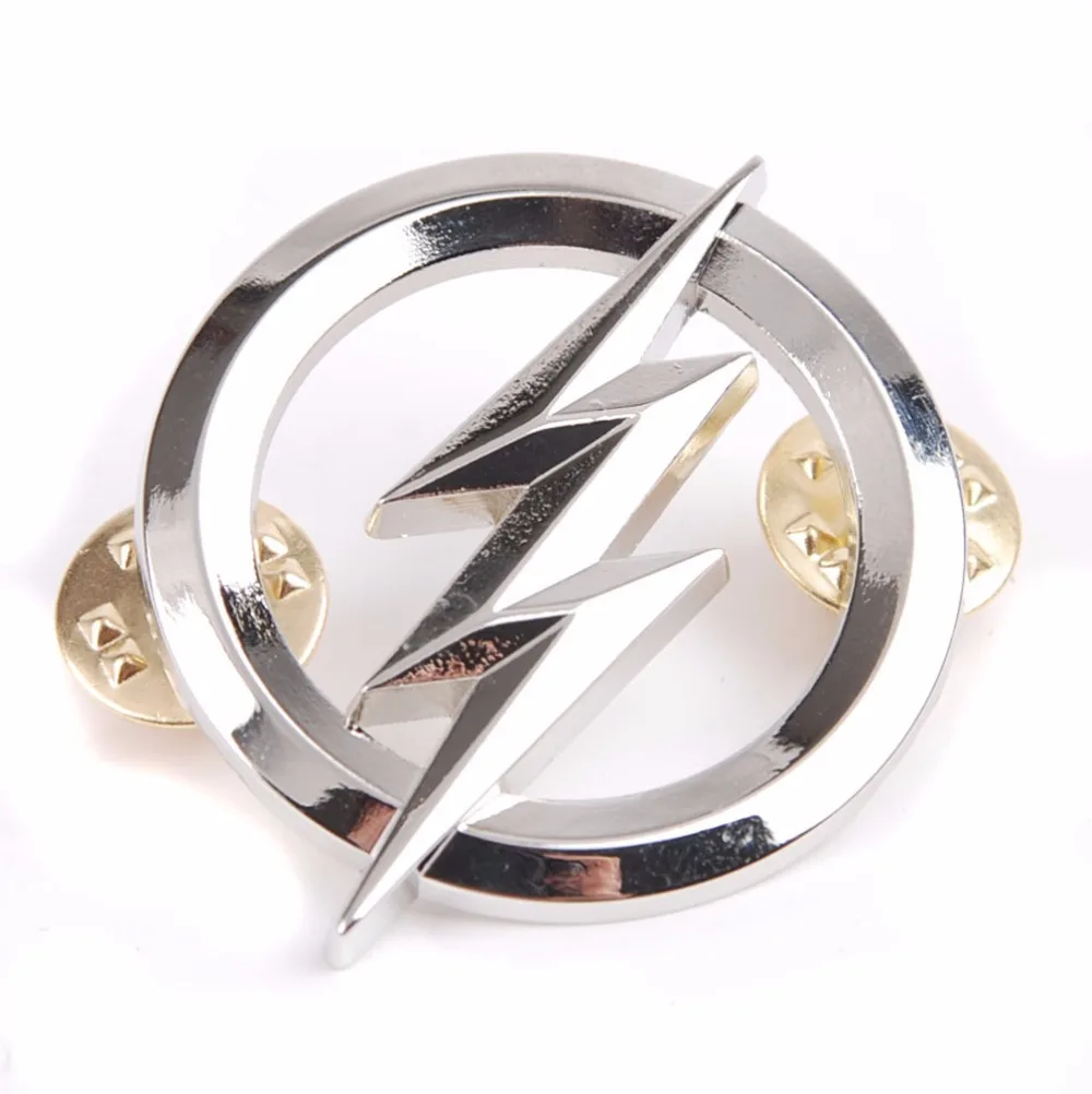 

US THE FLASH METAL BADGES SILVER PERSONALITY BADGE