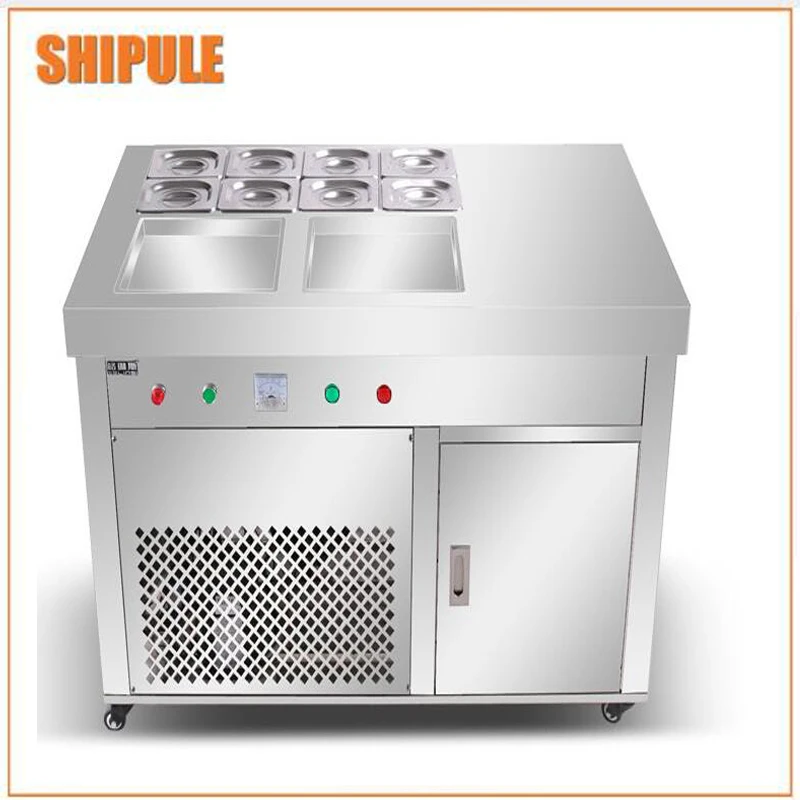 Двойная сковорода жареное мороженое машина/мороженое машина для приготовления