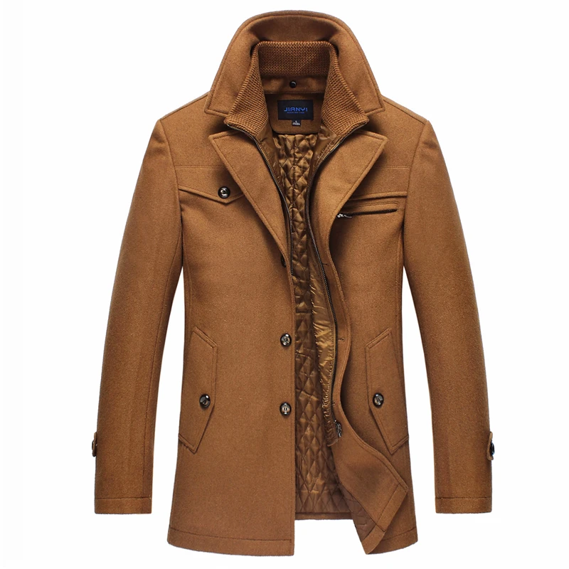 Зимнее шерстяное пальто для мужчин плотное теплое Casaco Masculino Palto Jaket мужские