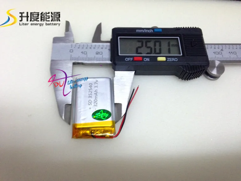 Li-polymer Battery 352540 3.7v 320mAh Lithium Polymer Rechargeable Good Quality OEM For GPS | Электроника