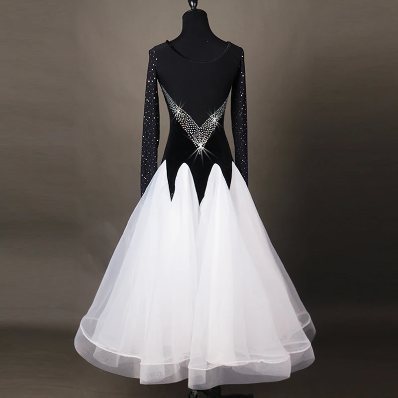 ballroom dance competition dresses waltz standard dress foxtrot tango strass q026 | Тематическая одежда и униформа