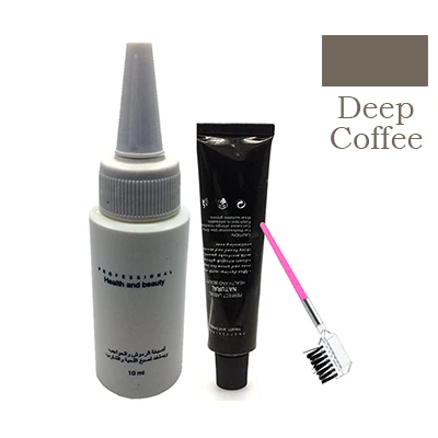 Deep coffee 3 цвета, краска для ресниц и бровей, усилитель бровей, тушь для ресниц, крем для макияжа бровей, усилитель ресниц, косметический красивый набор - Цвет: Deep coffee